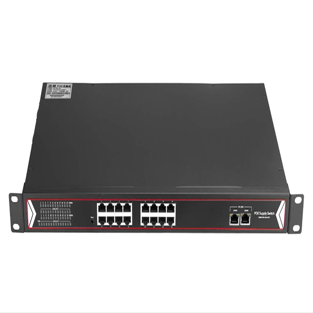 16 Port 1000M POE Network Switch + 2 Port 1000M Network Rack Mount