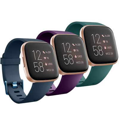 Bands Compatible with Fitbit Versa 2 / Versa Lite SE/Versa Smart Watch Breathable Replacement Sport Strap Band for Women Man Small Large