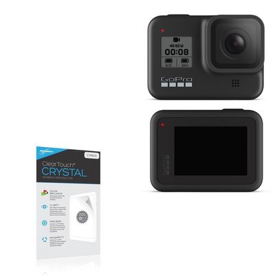 BoxWave Screen Protector Compatible with GoPro Hero8 Black - ClearTouch Crystal (2-Pack), HD Film Skin - Shields from Scratches