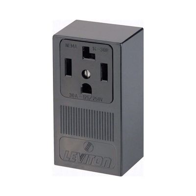 Leviton 3 Pole Non Grounded Single Outlet Receptacle 30A Black