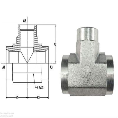Hydraulic Tee 1 Female ORB Steel 6660-16-16-16