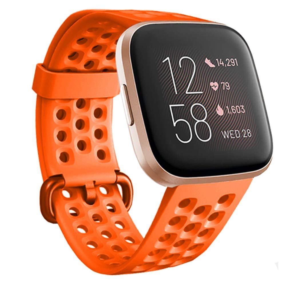 Compatible with Fitbit Versa 2/Versa/Versa Lite/Special Edition Bands Sport Strap Silicone Material Breathable Strap Bands for Fitbit Versa 2 Smart Fitness Watch