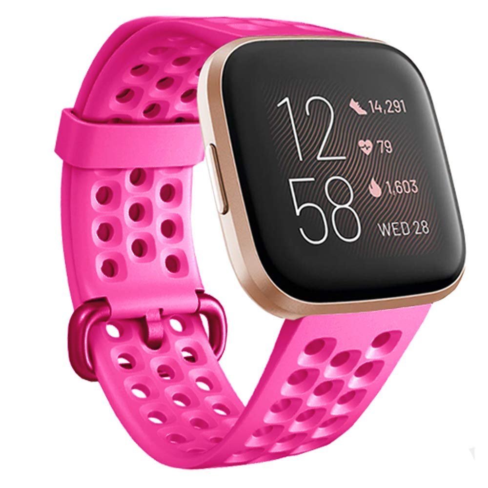 Compatible with Fitbit Versa 2/Versa/Versa Lite/Special Edition Bands Sport Strap Silicone Material Breathable Strap Bands for Fitbit Versa 2 Smart Fitness Watch