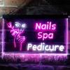 ADVPRO Nail Spa Pedicure Illuminated Dual Color LED Neon Sign White & Purple 24" x 16" st6s64-i0554-wp view 2