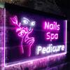 ADVPRO Nail Spa Pedicure Illuminated Dual Color LED Neon Sign White & Purple 24" x 16" st6s64-i0554-wp view 3