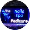 ADVPRO Nail Spa Pedicure Illuminated Dual Color LED Neon Sign White & Blue 12" x 8.5" st6s32-i0554-wb view 1