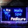 ADVPRO Nail Spa Pedicure Illuminated Dual Color LED Neon Sign White & Blue 12" x 8.5" st6s32-i0554-wb view 2