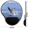 MSD Mousepad Wrist Rest Protected Mouse Pads/Mat with Wrist Support, Design for Water Ocean Whale Sea Mammal Big Humpback Animal Tail Nature Blue Wildlife view 2