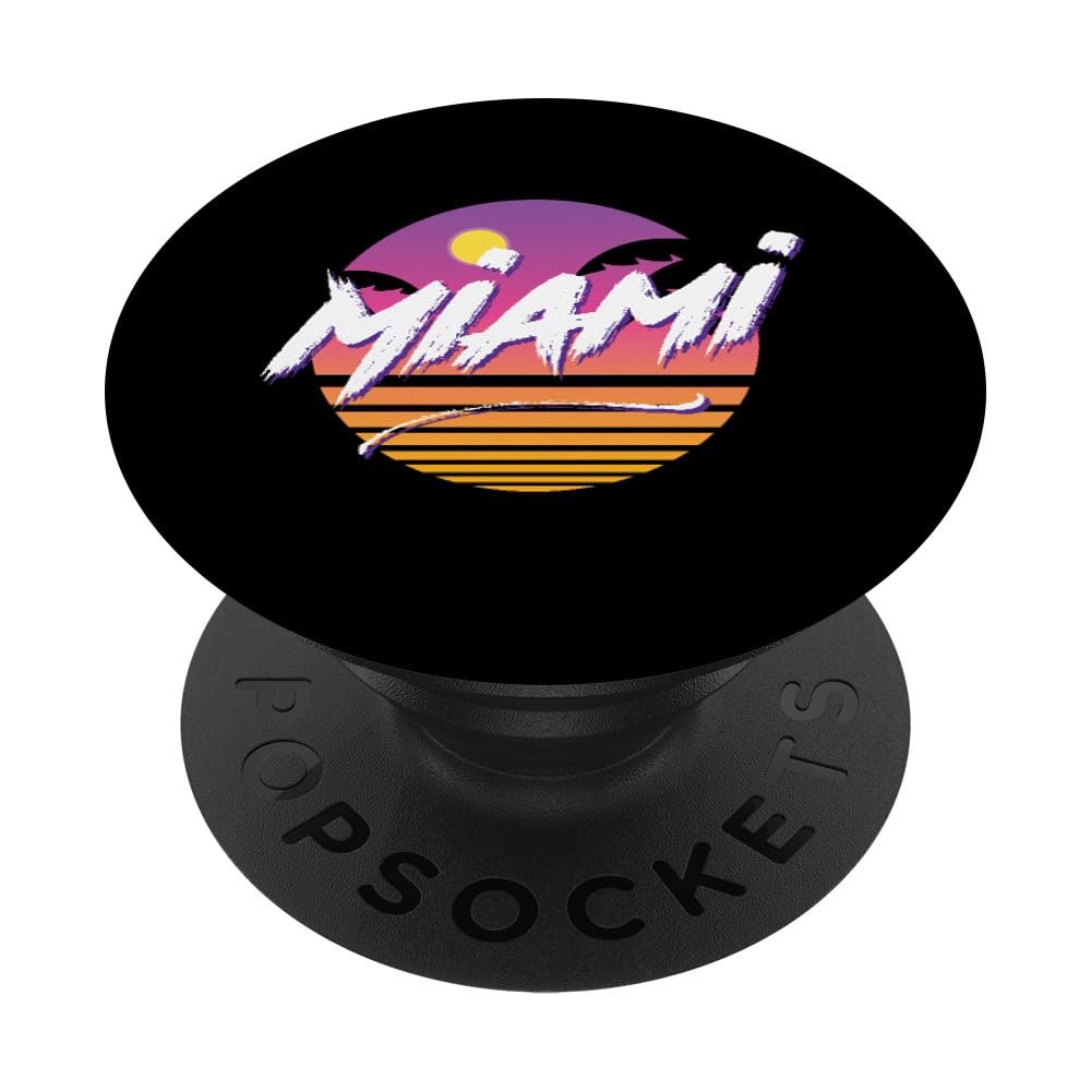 Miami, Florida 1980s Style Colorful Casual PopSockets Standard PopGrip