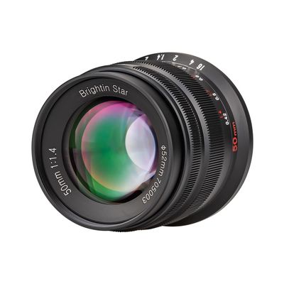 Brightin Star 50mm F1.4 Manual Focus Prime Lens for Fujifilm XF-Mount Mirrorless Cameras - APS-C MF Large Aperture Standard Fixed Lens, Fit for XT5, XT4, XT30, XPRO3/2, XT200, XS-10, XA7, XE4/2, XH1/2