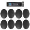 Rockville RCS180-6 Bundle: 180W 6 Zone 70V Commercial Bluetooth Amplifier, (8) CC65T 6.5" Black 70V Ceiling Speakers for Hotel, Restaurant, Office, Cafe, 9-Items view 1