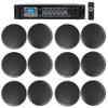 Rockville RCS180-6 Bundle: RCS180-6 184-Watt 6-Zone 70V Commercial Amplifier, (12) 6.5" 2-Way Black Ceiling Speakers 40W 8-Ohm for Restaurant, 7 Items view 1