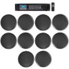 Rockville RCS180-6 Bundle: 180-Watt 6-Zone 70V Commercial Amplifier/Bluetooth Receiver, (5) Pairs CC80T Black 8" 70V in-Ceiling Speakers for Hotel, Office Installations, 6-Items view 1