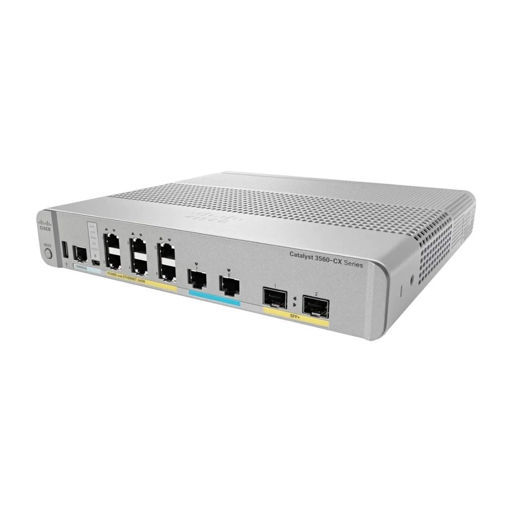 Cisco 3560-CX Switch 6 GE PoE+, 2 MultiGE PoE+, uplinks: 2 x 10G SFP+, IP Base (Renewed)