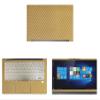 Decalrus - Protective Decal for Lenovo Yoga C940-14 (14" Screen) Laptop Gold Carbon Fiber Skin case Cover wrap CFlenovoYoga14_C940Gold view 1