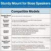 Angle Adjustable Speaker Mount for Bose Speaker Wall Mounts - Wall & Ceiling Mount for Bose UB-20 Series II, SoundTouch, CineMate, Lifestyle, Acoustimass, Cube Surround Sound Speakers Bracket, Black view 3