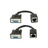 XMSJSIY DB9 RS232 to RJ45 Extender, DB9 9-Pin Serial Port Female&Male to RJ45 CAT5 CAT6 Ethernet LAN Extend Adapter Cable-2pcs (2-Cable) view 1