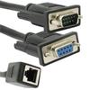 XMSJSIY DB9 RS232 to RJ45 Extender, DB9 9-Pin Serial Port Female&Male to RJ45 CAT5 CAT6 Ethernet LAN Extend Adapter Cable-2pcs (2-Cable) view 2