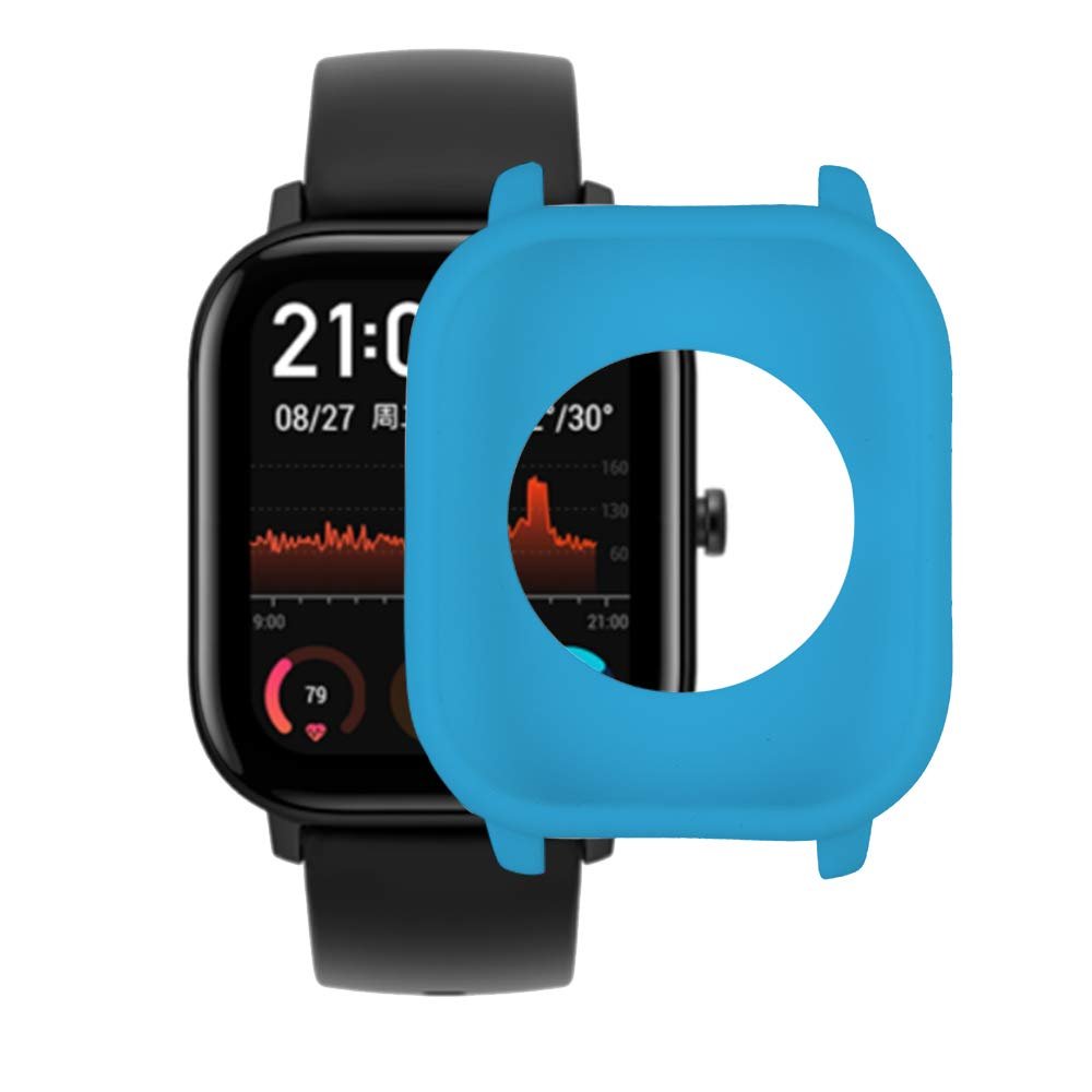 DKEnjoy Soft TPU Protector Shock-Proof Ultra Slim Cover Accessories Case Protection Shell for Amazfit GTS Smartwatch (Blue)