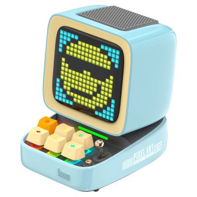Divoom Ditoo Pro Retro Pixel Art Game Bluetooth Speaker with 16X16 LED App Controlled Front Screen (Blue)