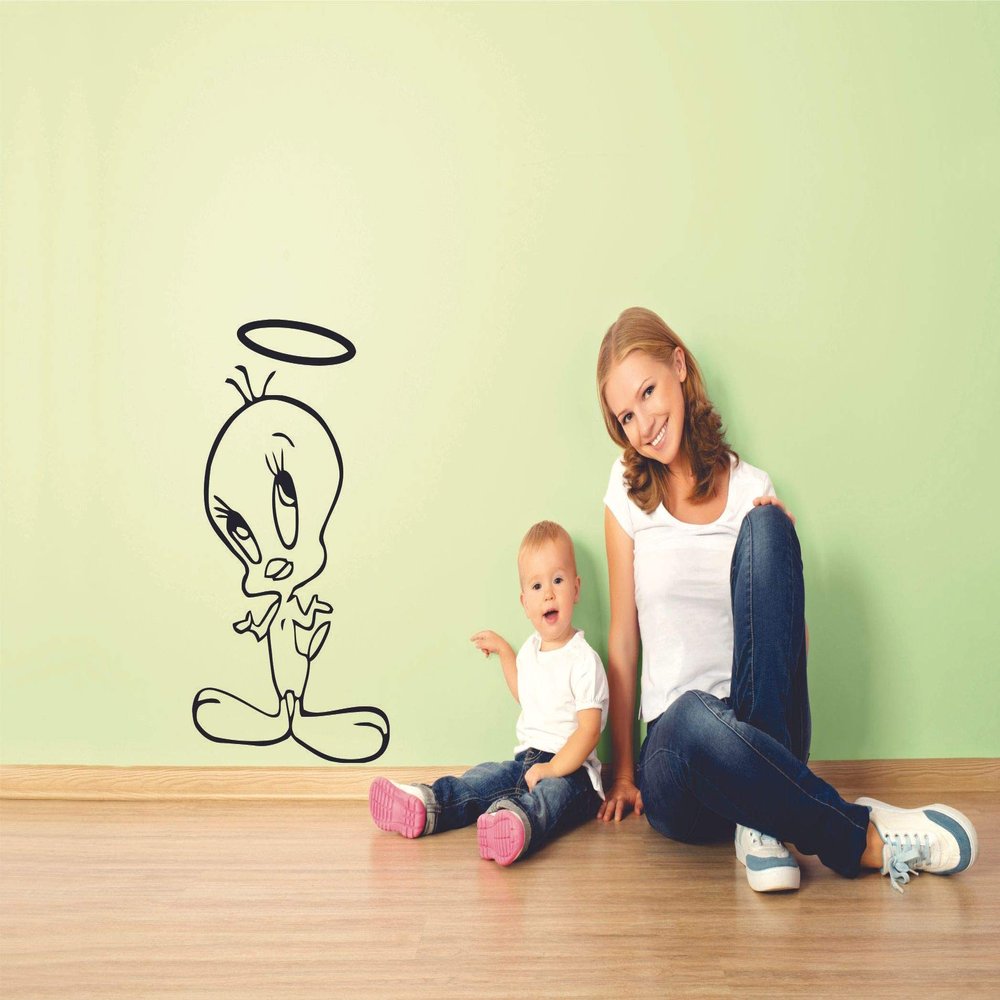 Angel Halo Character Cartoon Wall Sticker Art Decal for Girls Boys Room Bedroom Nursery Kindergarten House Fun Home Decor Stickers Wall Art Vinyl Decoration Size (20x18 inch)