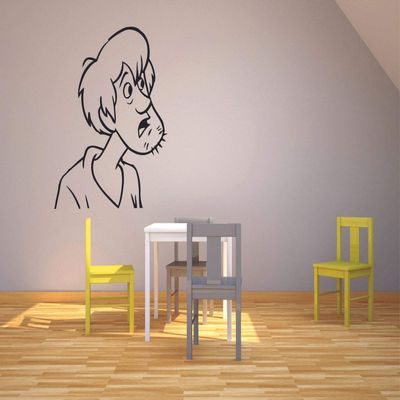 Shaggy Rogers and Friends Children Cartoon Wall Sticker Art Decal for Girls Boys Room Bedroom Nursery Kindergarten House Fun Home Decor Stickers Wall Art Vinyl Decoration Size (40x35 inch)