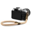MegaGear Leather & Cotton Camera Wrist Strap - Secure Hand Grip, Adjustable Anti-Drop Hand Strap Compatible with Canon Nikon Sony DSLR SLR Cameras, Khaki Green view 2