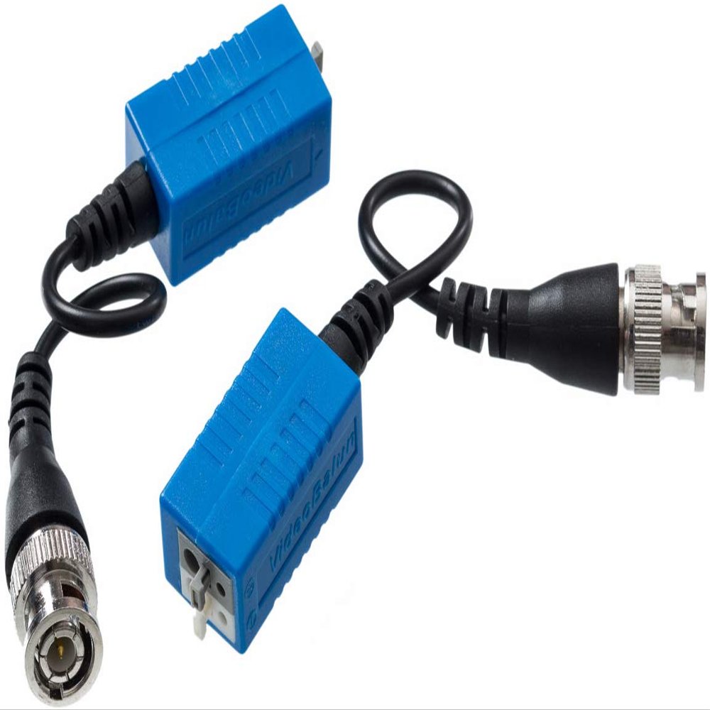 Triplett GEM 5MP High Performance BNC Pigtail to Screw Terminal Video Balun for CAT5 or Higher, 1 Pair (HDB-RJPT2)