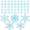 50pcs 3D Wall Stickers Light Glow in The Dark Snowflakes Glow in The Dark Stickers Holiday Wallpaper Snowflake Window Sticker Glitter Reusable Fluorescence Picture Child view 1