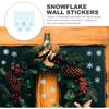 50pcs 3D Wall Stickers Light Glow in The Dark Snowflakes Glow in The Dark Stickers Holiday Wallpaper Snowflake Window Sticker Glitter Reusable Fluorescence Picture Child view 2