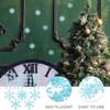 50pcs 3D Wall Stickers Light Glow in The Dark Snowflakes Glow in The Dark Stickers Holiday Wallpaper Snowflake Window Sticker Glitter Reusable Fluorescence Picture Child view 4