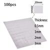 SOFIALXC Silicone Pad Gpu CPU Thermal Pads Cooler Conductive Heatsink Gray 20x20mm Double Sided Viscous 100pc-Thickness 3mm view 2