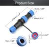 Fielect Aviation Connector 6P 5A SD13-6 Waterproof Male Wire Panel Power Chassis Plastic Fittings Connector Aviation Black/Blue view 2