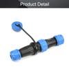 Fielect Aviation Connector 6P 5A SD13-6 Waterproof Male Wire Panel Power Chassis Plastic Fittings Connector Aviation Black/Blue view 4