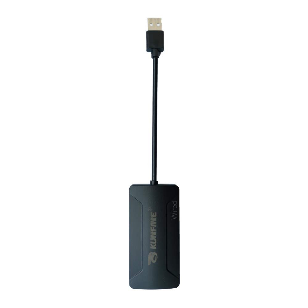 KUNFINE Wired USB CarPlay Android Auto Dongle for Car Android Stereo/SIRI Voice Control/Google Map/Waze Map