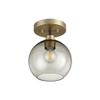 quorum lighting Clarion - 1 Light Flush Mount-10 Inches Tall and 8 Inches Wide-Aged Brass Finish view 2