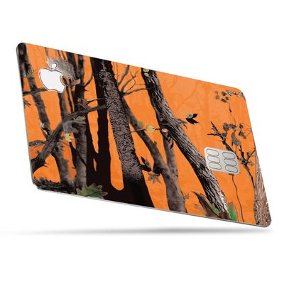 MightySkins Skin for Apple Card - Orange Camo | Protective, Durable, and Unique Vinyl Decal Wrap Cover | Easy to Apply, Remove, and Change Styles | Made in The USA