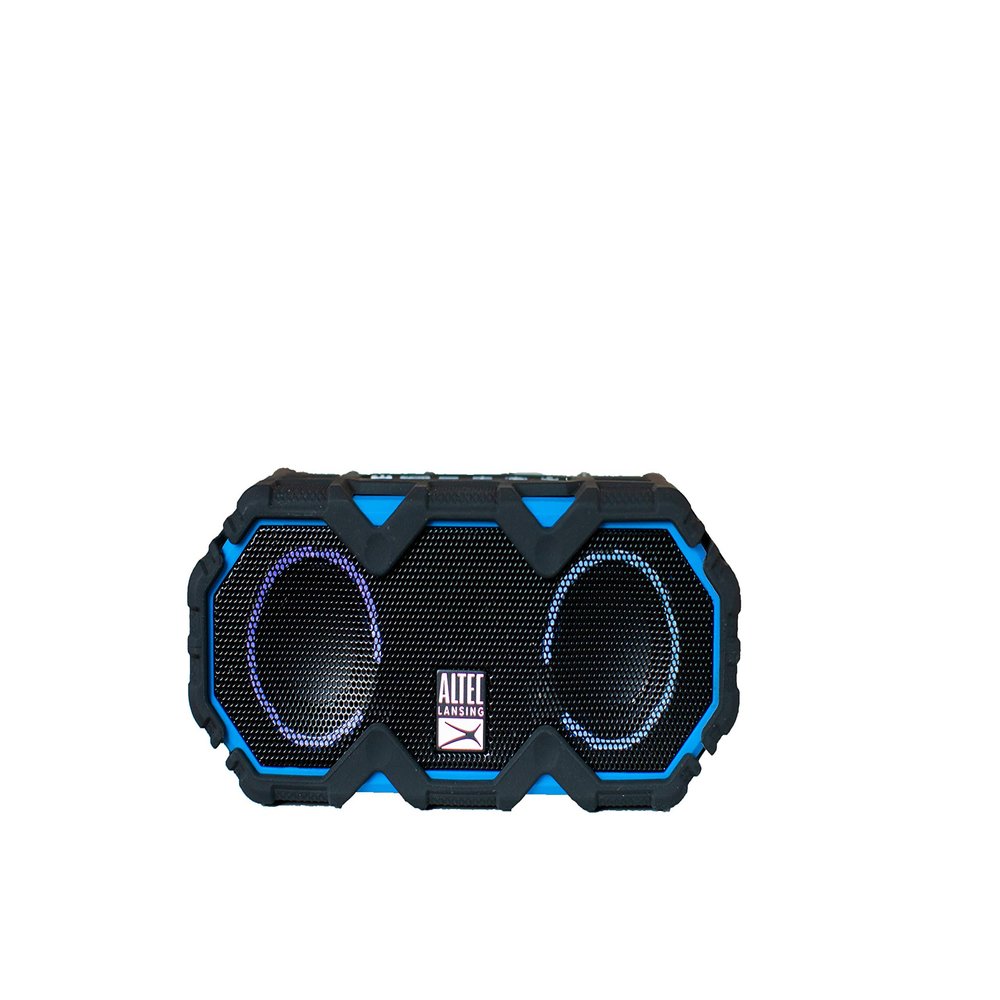Altec Lansing LifeJacket Mini - Waterproof Bluetooth Speaker with Lights, Portable Wireless Speaker for Pool, Beach, Hiking, Sports, Camping, 16 Hour Playtime, Floats in Water