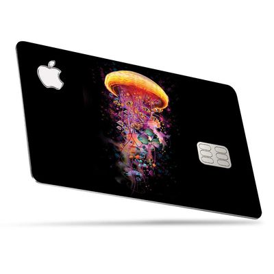 MightySkins Skin for Apple Card - Jellyfish Ride | Protective, Durable, and Unique Vinyl Decal Wrap Cover | Easy to Apply, Remove, and Change Styles | Made in The USA