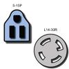 NEMA 5-15P to L14-30R Plug Adapter, 6 Foot, 15A/125V, 14 AWG - Iron Box # IBX-5185-06 (6 ft) view 3