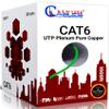 NewYork Cables CAT6 Plenum Cable 1000ft | 100% Solid Bare Copper, UTP, 550MHz, 23AWG, 4Pair 10GB Ethernet Cable, Certified CMP-Rated Bulk Cat 6 for Networking & Gaming (1000ft, Pure Copper,Green) view 1