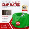 NewYork Cables CAT6 Plenum Cable 1000ft | 100% Solid Bare Copper, UTP, 550MHz, 23AWG, 4Pair 10GB Ethernet Cable, Certified CMP-Rated Bulk Cat 6 for Networking & Gaming (1000ft, Pure Copper,Green) view 4