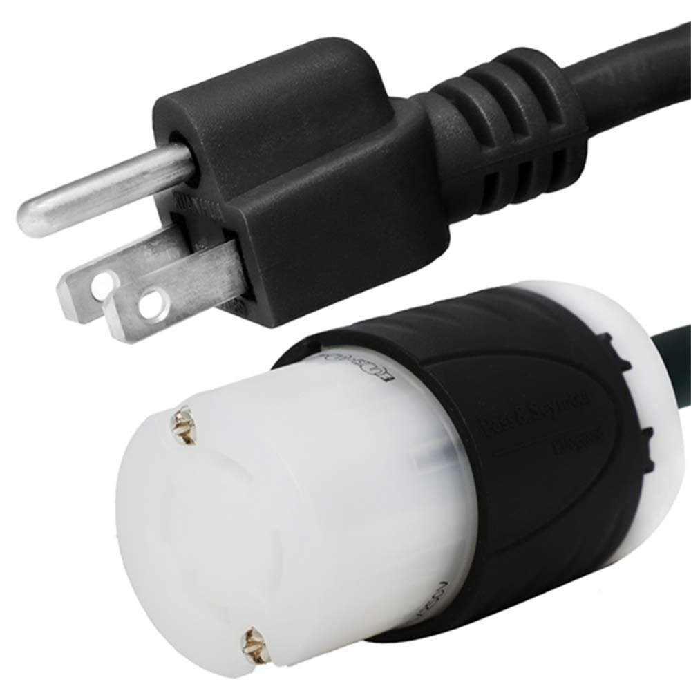 NEMA 5-15P to L14-30R Plug Adapter, 20 Foot, 15A/125V, 14 AWG - Iron Box # IBX-5185-20 (20 ft)