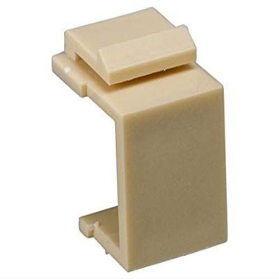 Cable Leader Blank Insert for Wall Plate, 10pcs/Bag (Ivory)