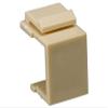 Cable Leader Blank Insert for Wall Plate, 10pcs/Bag (Ivory) view 1