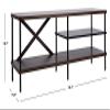 Safavieh Home Bruno Industrial Walnut and Black Storage Shelves TV Media Stand view 2