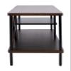 Safavieh Home Bruno Industrial Walnut and Black Storage Shelves TV Media Stand view 4