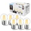 LVWIT G14 LED Filament Globe Bulb Dimmable, 5.5W Eqv 60W 2700K Warm White view 1