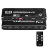HDMI Matrix Switch 4x2, 4K HDMI Matrix Switcher Splitter 4 in 2 Out Box with EDID Extractor and IR Remote Control Support 4K HDR, HDMI 2.0b, HDCP 2.2, 4K@60Hz, 3D, 1080P view 1