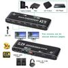 HDMI Matrix Switch 4x2, 4K HDMI Matrix Switcher Splitter 4 in 2 Out Box with EDID Extractor and IR Remote Control Support 4K HDR, HDMI 2.0b, HDCP 2.2, 4K@60Hz, 3D, 1080P view 2